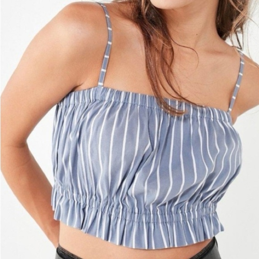 LA Hearts Striped Crop Top